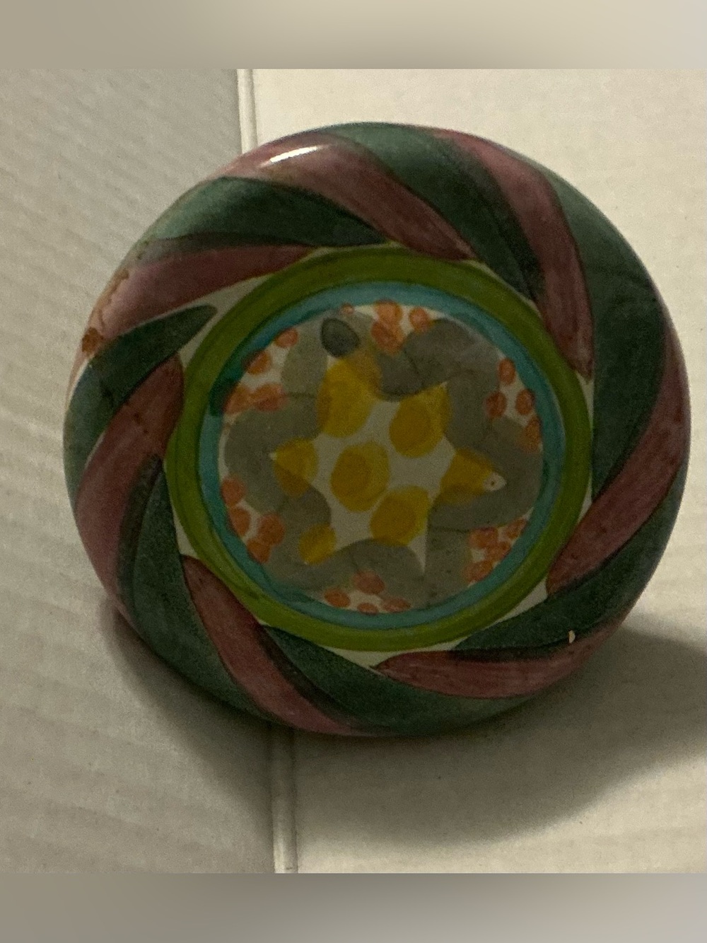 MacKenzie Childs Ceramic Knob/Pull Cayuga Pattern